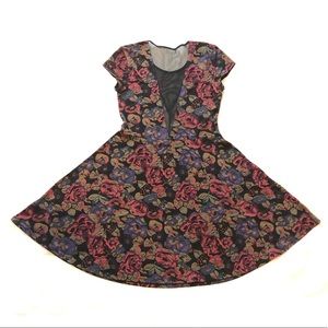 Kimchi Blue dress with black sheer cut-outs